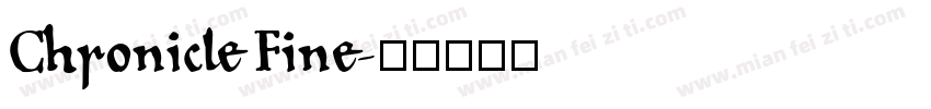 Chronicle Fine字体转换